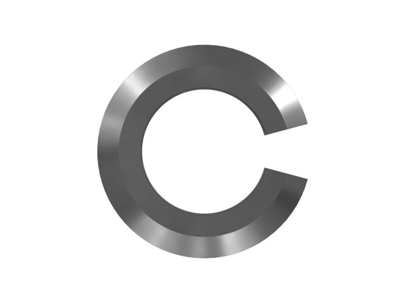 Стальной пружинный палец с пазом, длина 31,75 мм