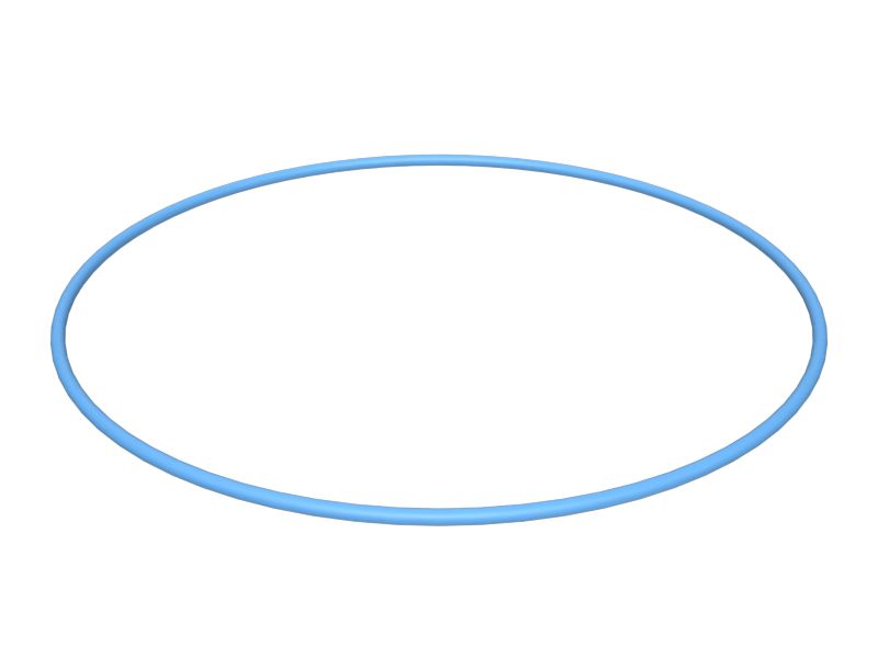 Уплотнительное кольцо U-образного сечения для штока цилиндра с внешним диаметром 195,58 мм
