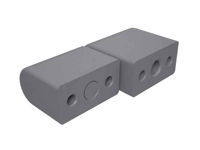 Цинковая литая разъемная петля со смещенным шарниром