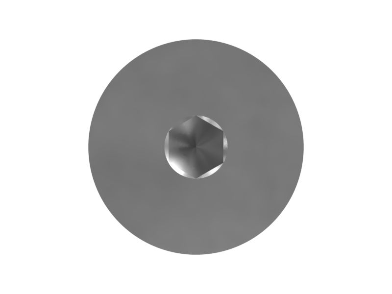 Стальной винт с плоской головкой (длина 12,70 мм)