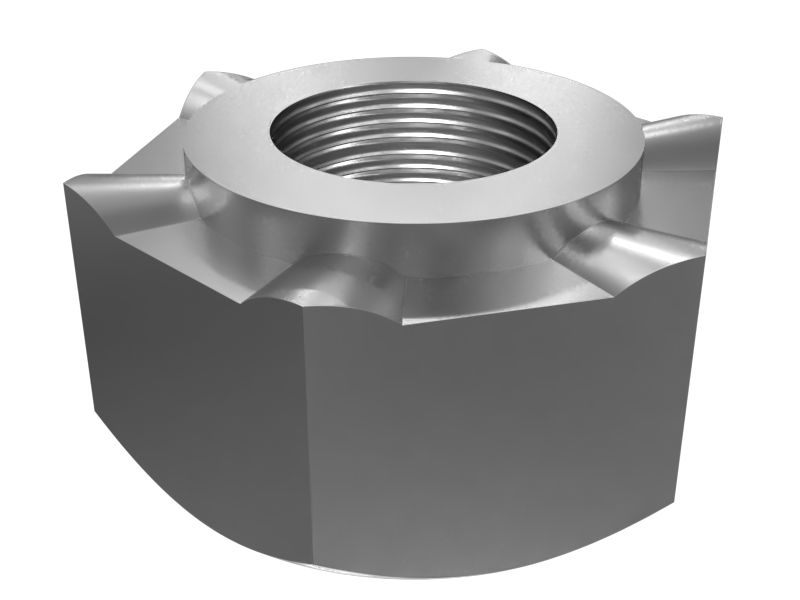 Длинная направляющая приварная гайка M12 x 1,75