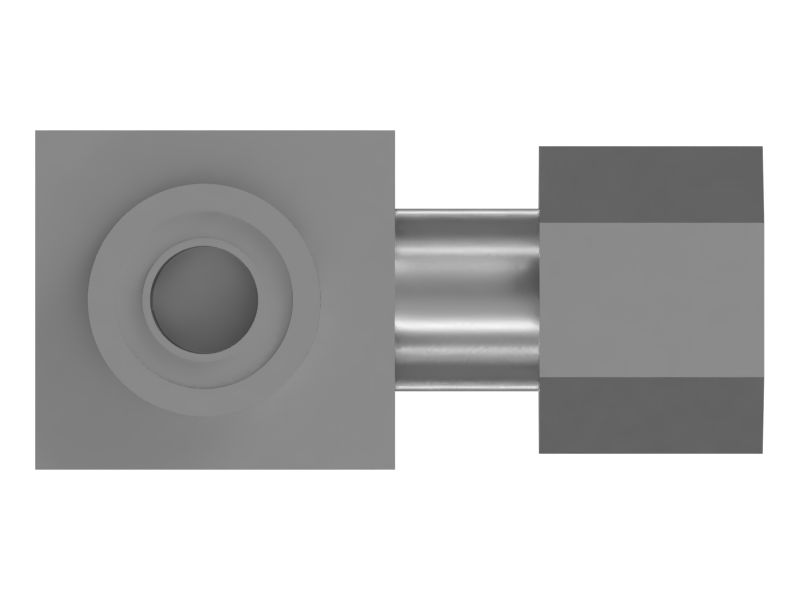 Переходной коленчатый патрубок с углом 90 градусов, резьба 13/16-16 х 13/16-16