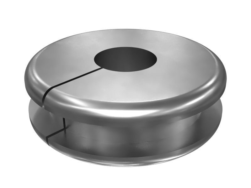 Симметричная втулка с двойным фланцем диаметром 10 мм