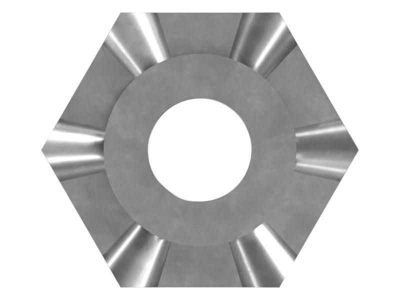 Шестигранная сварная гайка M6 x 1 мм