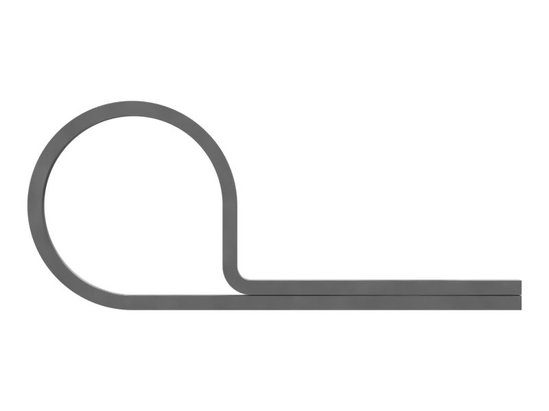 Р-образный зажим для одного шланга