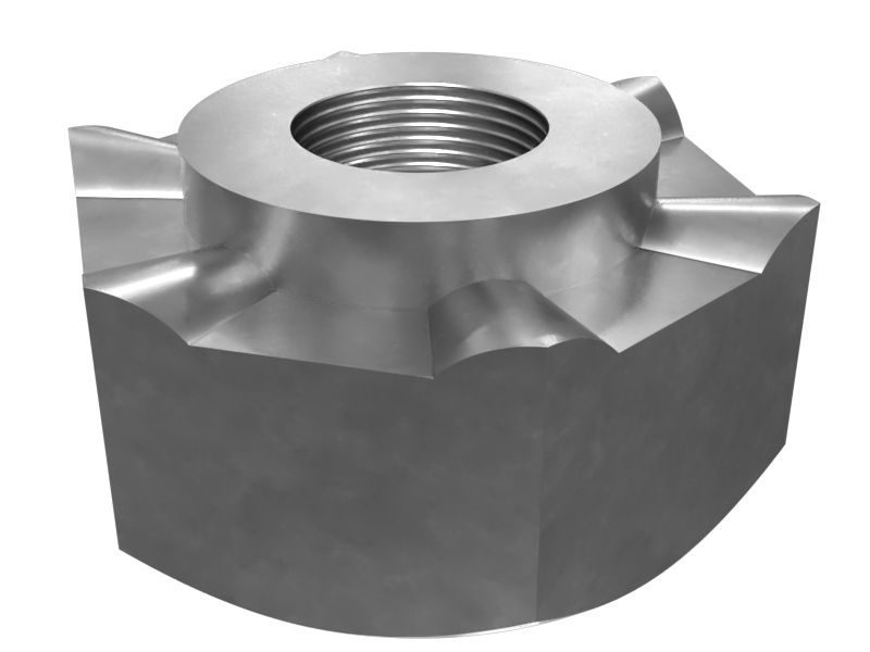 Шестигранная сварная гайка M6 x 1 мм