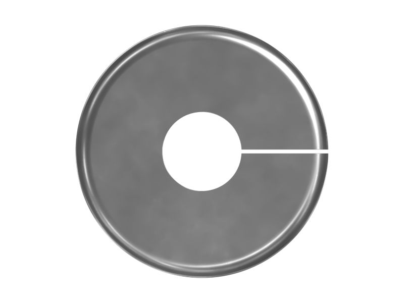 Симметричная втулка с двойным фланцем диаметром 10 мм