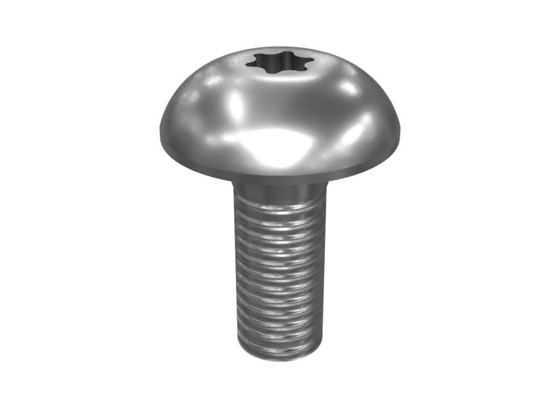 138-8454: M4-0.7 x 10mm Rounded Truss Head Hexalobular Screw