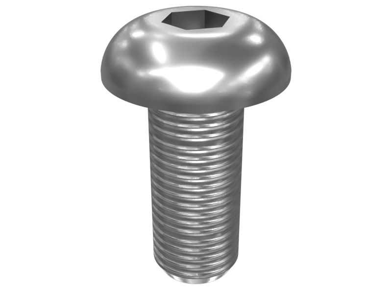 Винт с пуговичной головкой длиной 12 мм