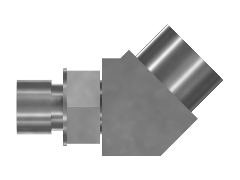 Переходной коленчатый патрубок 45° (ORFS/STOR)