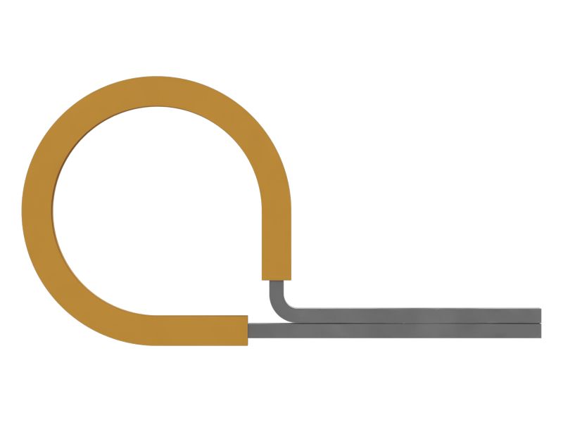 Однотрубный петлевый зажим с внутренним диаметром 22,22 мм