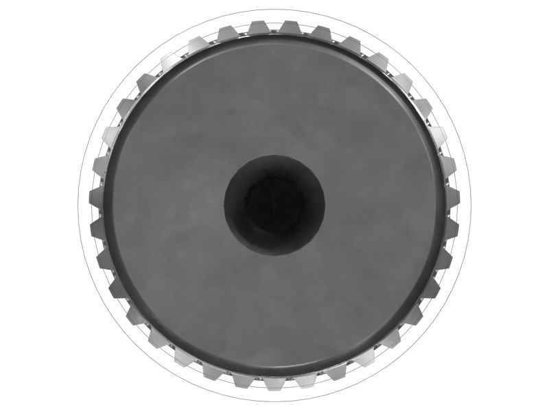 37, 35 Осевой вал с наружным шлицем