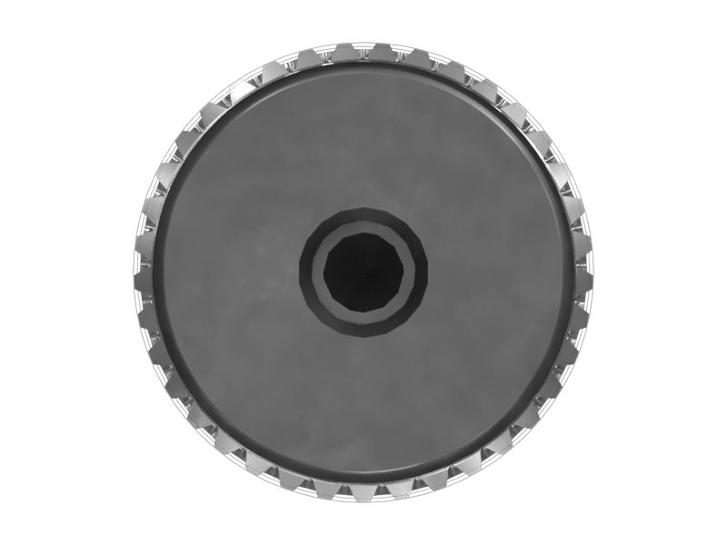 Осевой вал с наружным шлицем на 37 зуба