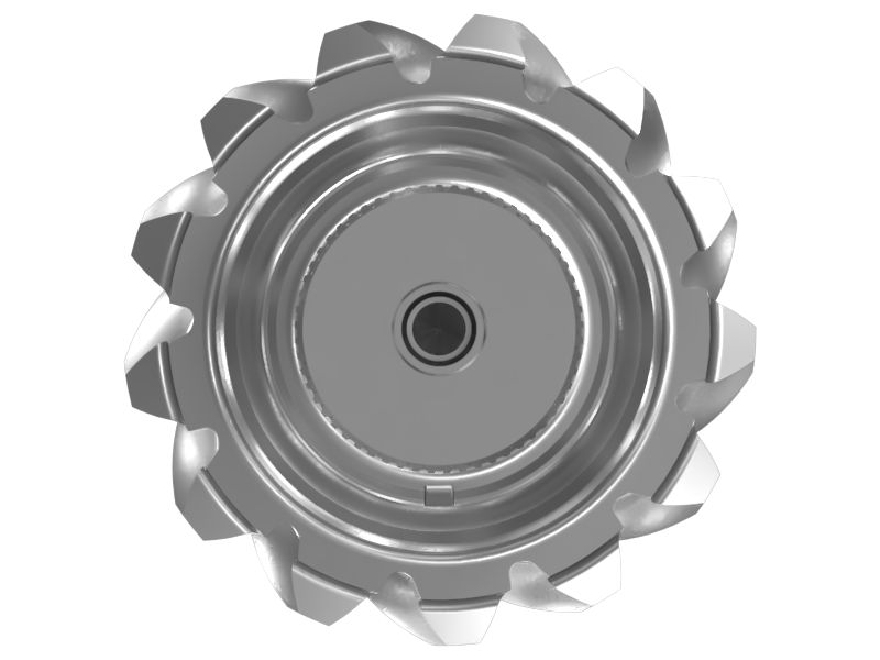 Вал конической шестерни с 12 спиральными и 57 прямыми зубьями