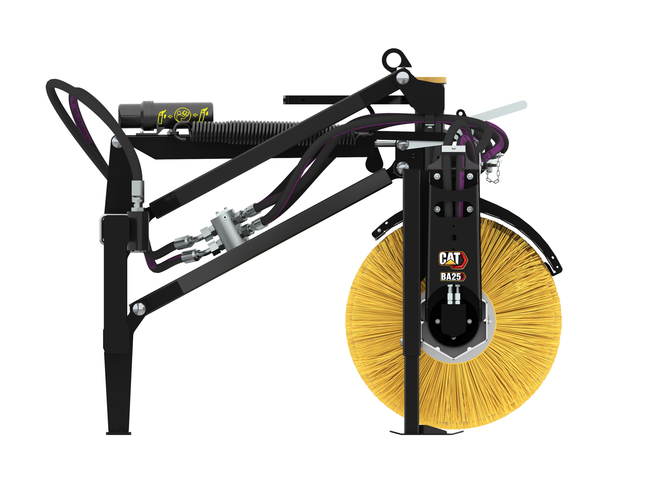 Щетка с ручной регулировкой BA25, полипропилен/проволока