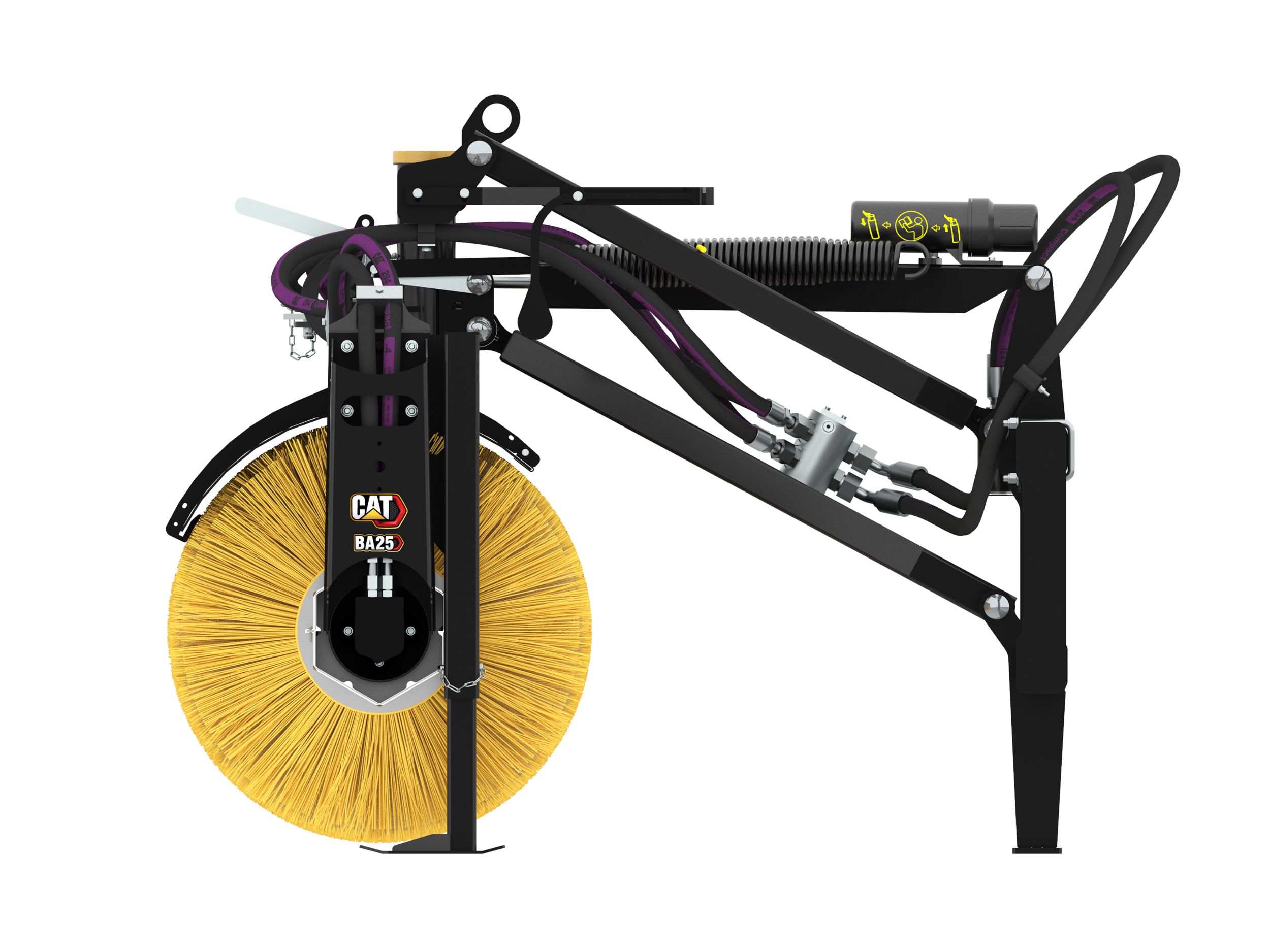 Щетка с ручной регулировкой BA25, полипропилен/проволока