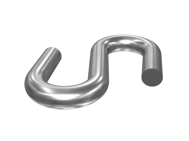 Стальной S-образный крюк диаметром 4 мм