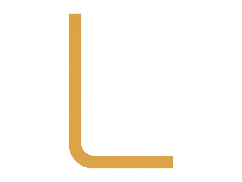 Монтажный L-образный кронштейн толщиной 5 мм