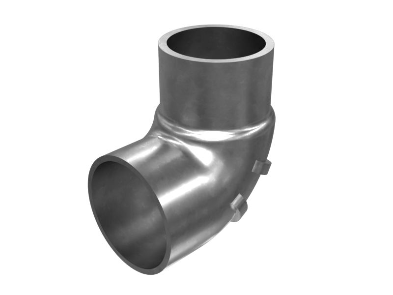 Коленчатый патрубок с углом 90 градусов, внутренний диаметр 152,4 мм