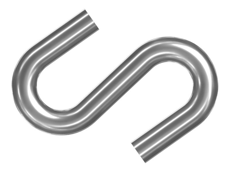 Стальной S-образный крюк диаметром 4 мм