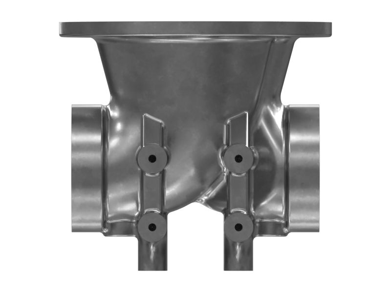 Коленчатый патрубок выхлопной трубы с внутренним диаметром 100 мм