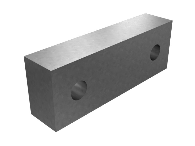 Прямоугольная бобышка толщиной 20 мм