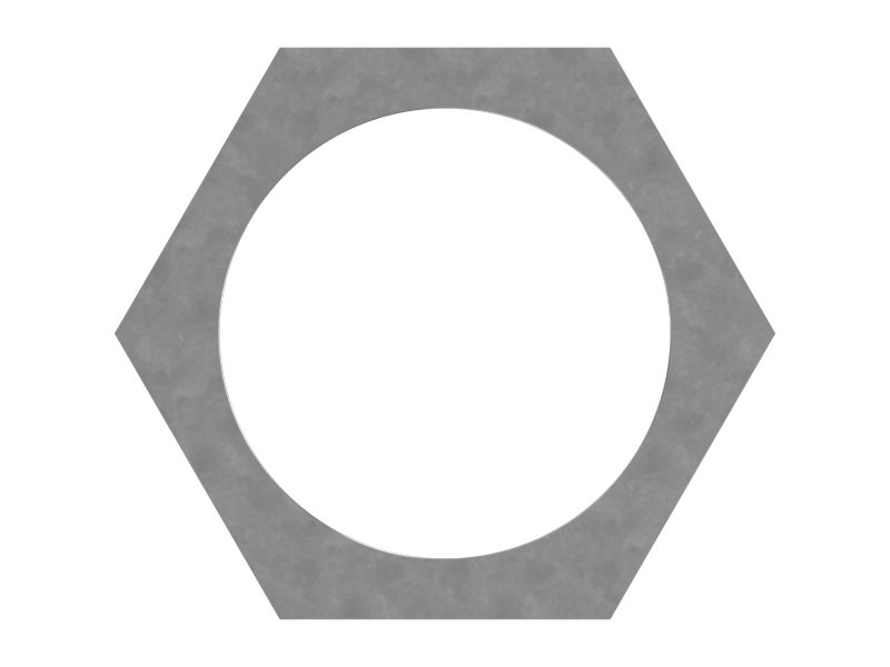 Шестигранная контргайка переборки с резьбой 1-3/16-12 и развальцовкой 37°