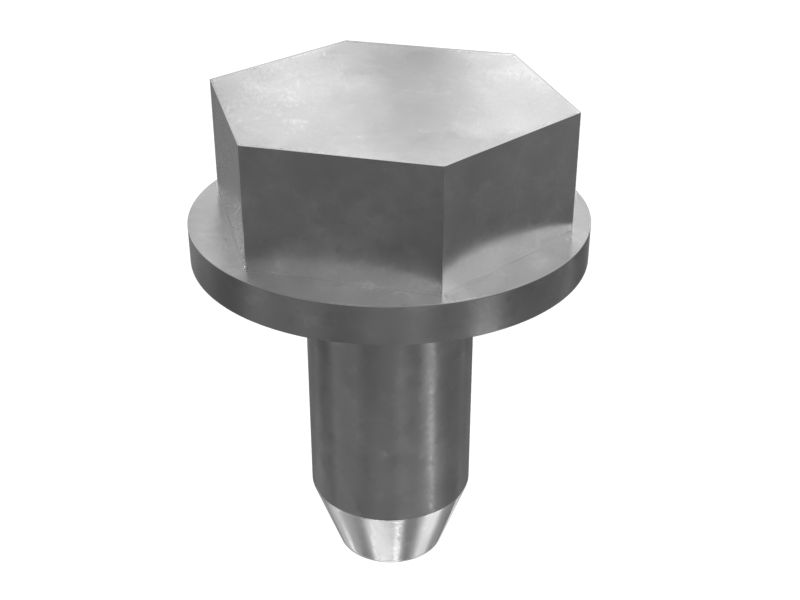 Резьбонакатный метрический винт с шестигранной фланцевой головкой