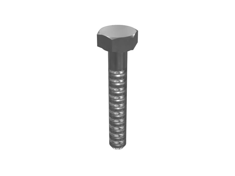 9F-7022: Boulon hexagonal externe denté de 38,10 mm de longueur