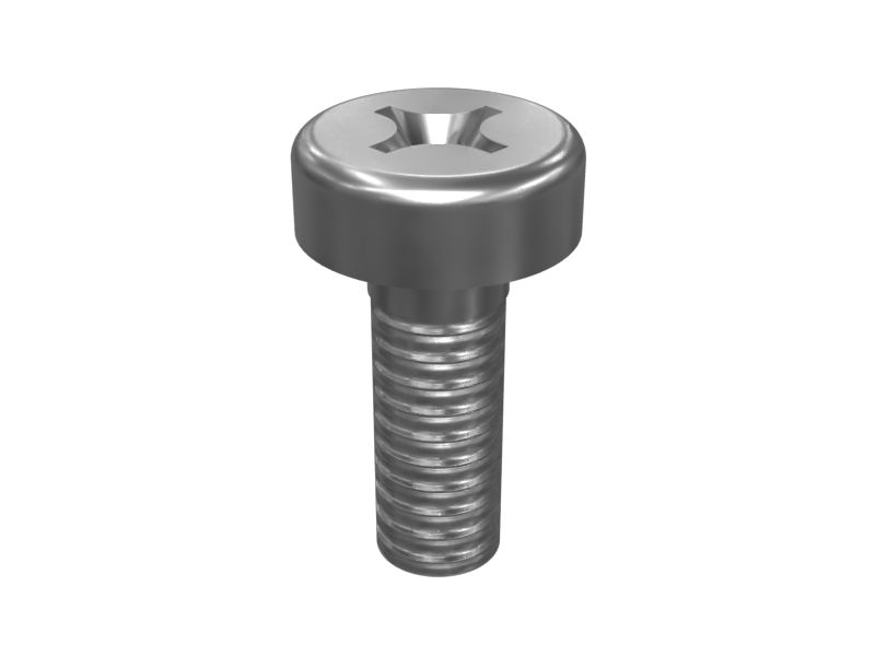 Винт с поперечной выемкой длиной 11,11 мм с головкой поддона