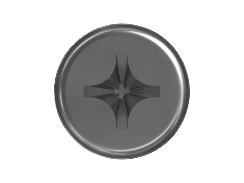 Винт с поперечной выемкой длиной 11,11 мм с головкой поддона