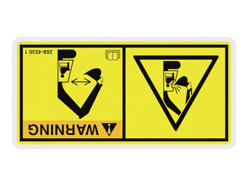 Наклейка с предупреждением