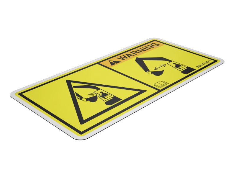 Наклейка с предупреждением