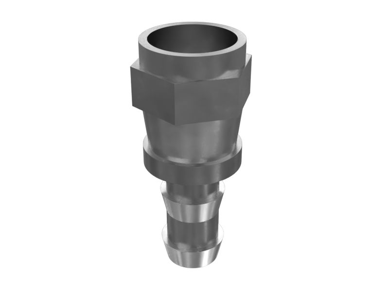 009-3215: Hexagonal Straight Hose Barb Insert