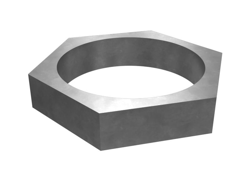 Стальная шестигранная стопорная гайка 1