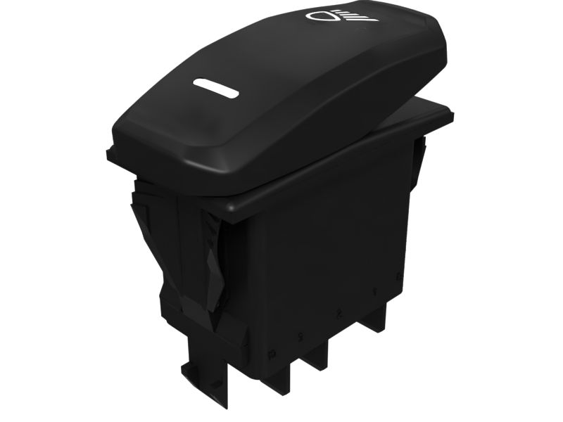 Двухполюсный кулисный переключатель освещения