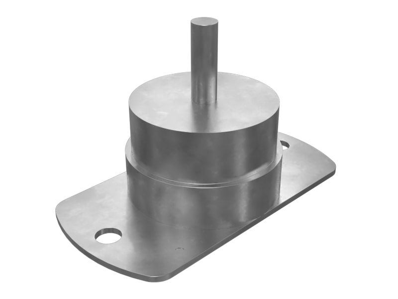 Опорная пластина из резины и стали с резьбой M12X1,75