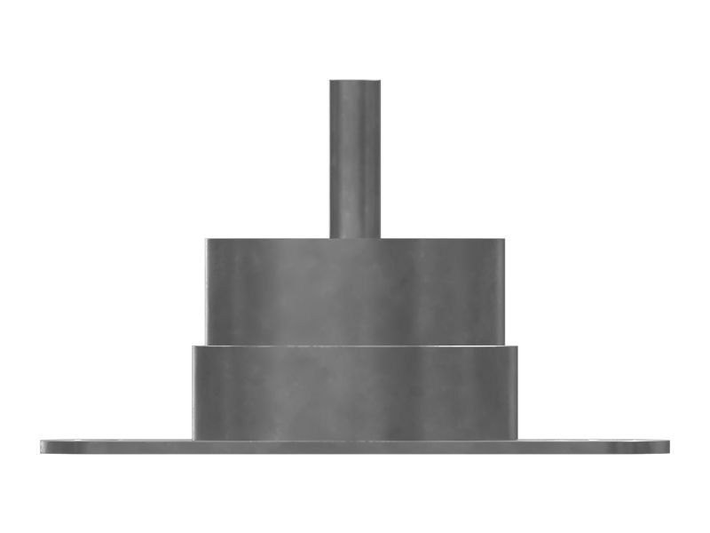 Опорная пластина из резины и стали с резьбой M12X1,75