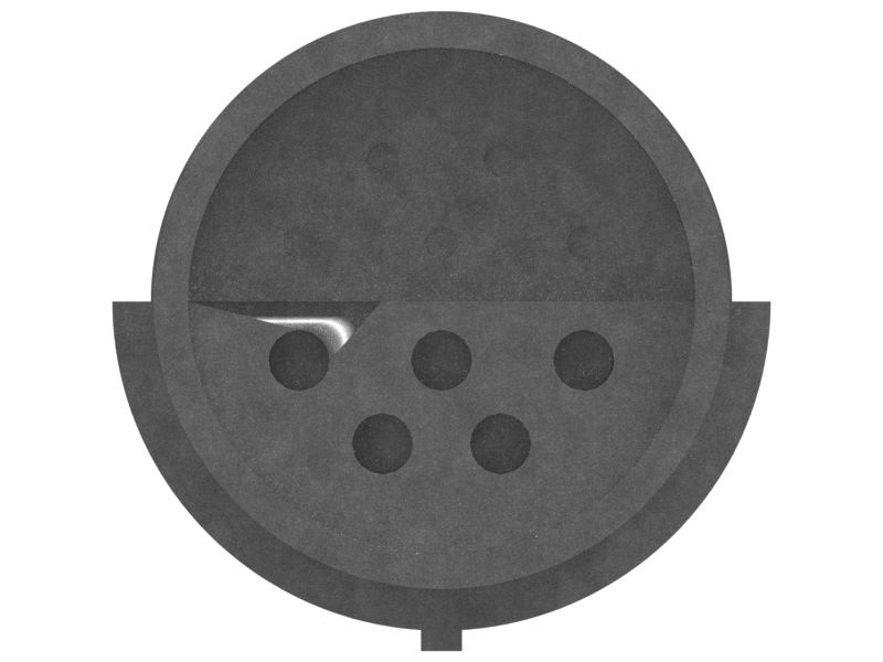 Корпус заглушки для жгута проводов кабины