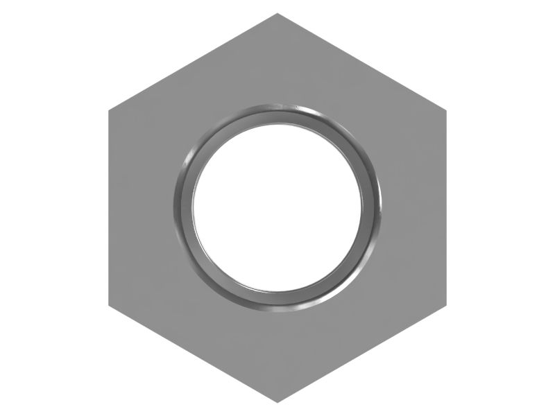 Прямой переходник с уплотнительным кольцом с шестигранной головкой диаметром 1 дюйм