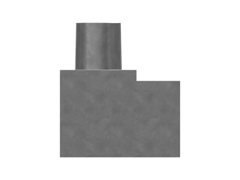 Переходной коленчатый патрубок длиной 19,80 мм с углом 90°