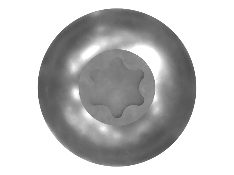 Винт M6X1 со сферической головкой большого диаметра с окрашенной резьбой