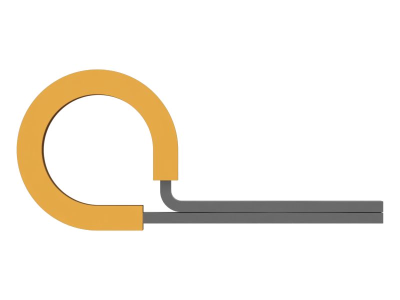 Зажим с одиночной трубкой и внутренним диаметром 12,70 мм