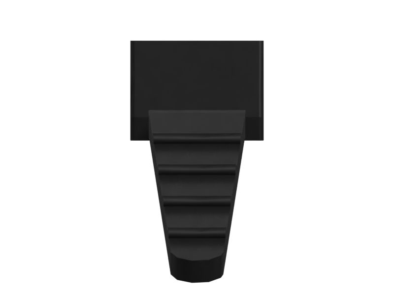 Черная пластиковая кабельная накладка длиной 210,00 мм