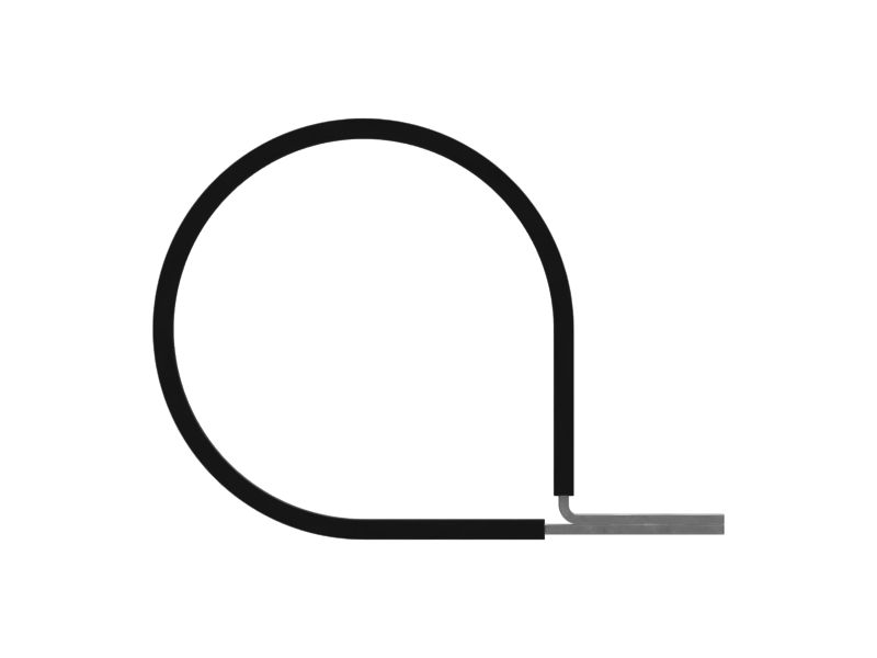 Р-образный зажим для одного шланга