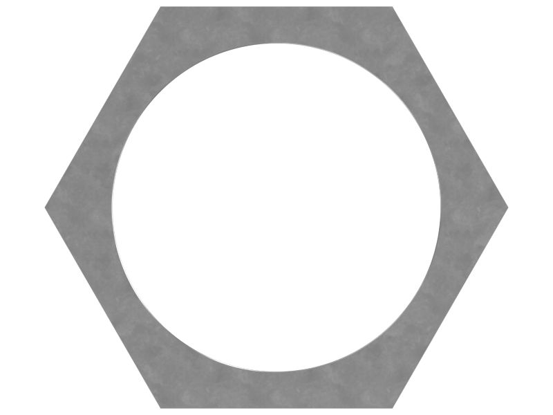 Шестигранная контргайка переборки с резьбой 1-7/16-12