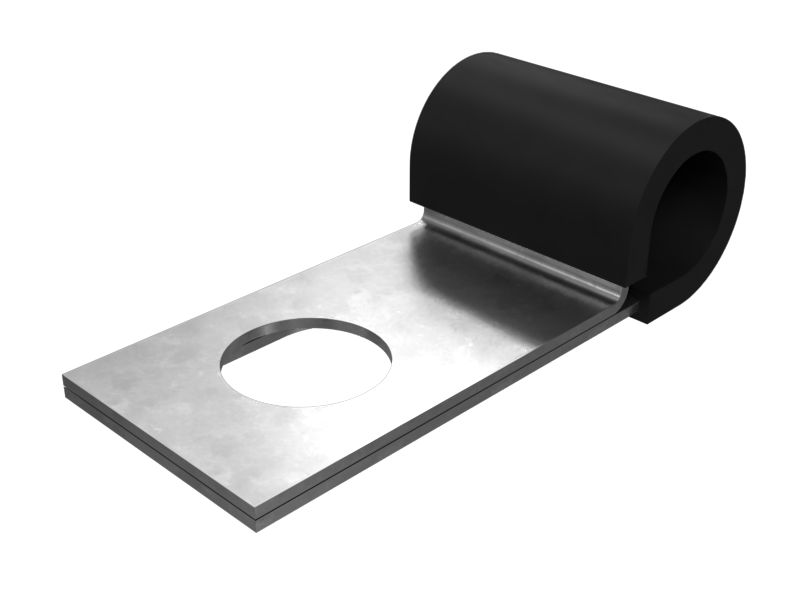 Скоба с одним гнездом для крепежной детали M10, 9,52 мм