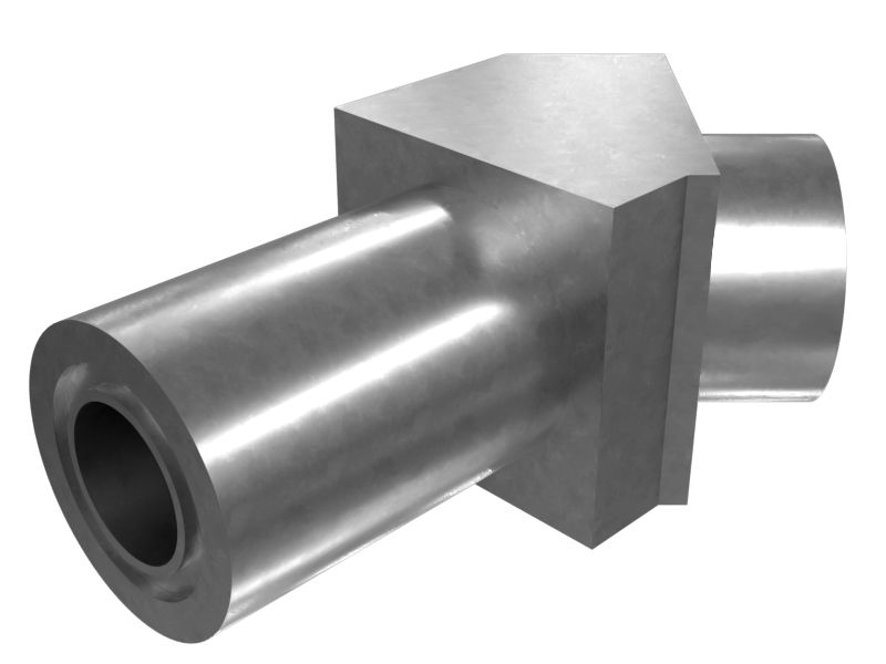 Коленчатый переходник с углом 45 градусов с ORFS на шпильку с наружной резьбой