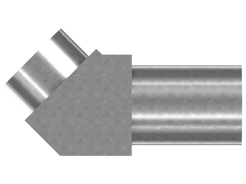 Коленчатый переходник с углом 45 градусов с ORFS на шпильку с наружной резьбой