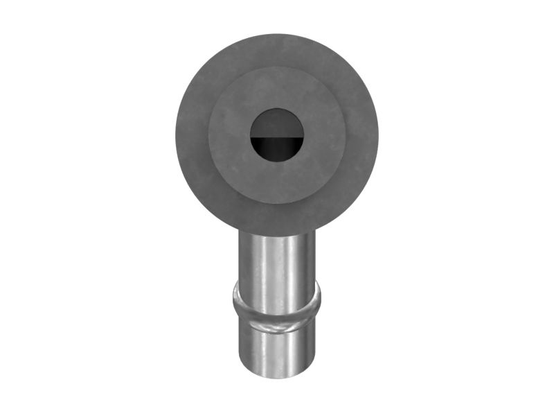 Переходной коленчатый патрубок 45° (STOR, развальцовка для шланга)